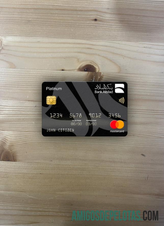 Banco da Arábia Saudita Albilad Bank Platinum Mastercard Photolook Front modelo
